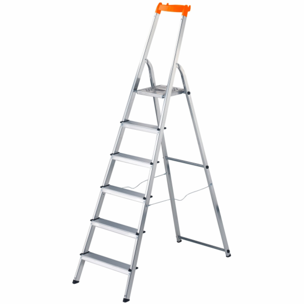 Hailo L58 Hliníkový bezpečnostní štafle, 6 stupňů