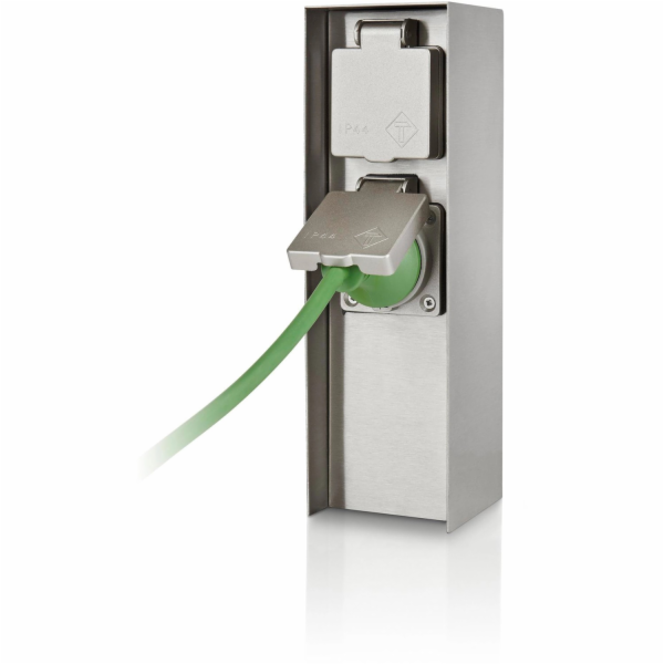 Philips Dvojitá zásuvka Auckland z nerezové oceli pro ven...