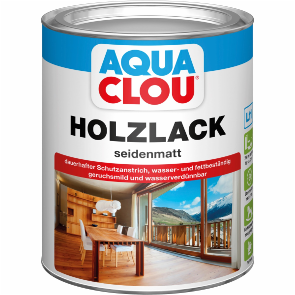 CLOU Lak na dřevo Aqua Transparentní saténově matný 750 ml