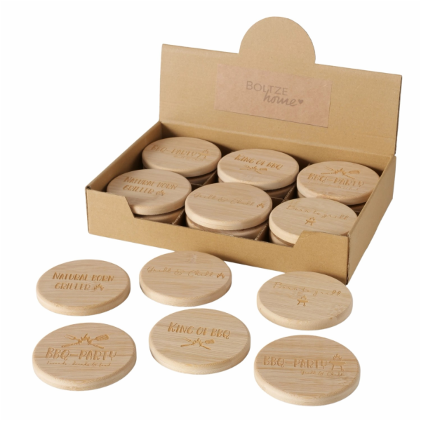 Boltze Podtácky BBQ, 6 kusů, různé vzory, 1,5 cm x 10 cm ...