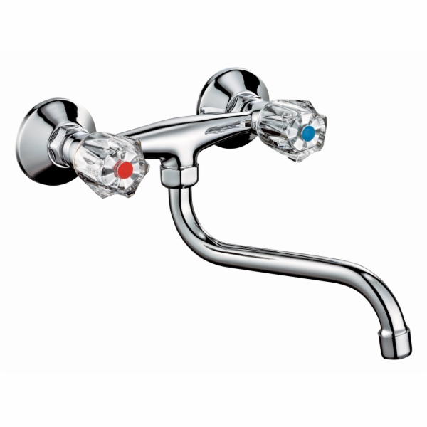 BWO Dvoupáková kuchyňská baterie Ledro Chrome, nástěnná