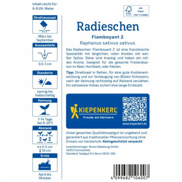 Kiepenkerl Radieschen Radies "Flamboyant 2"