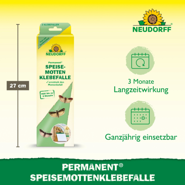 Neudorff Permanentní lepkavá past na moly potravinové 3 ks.