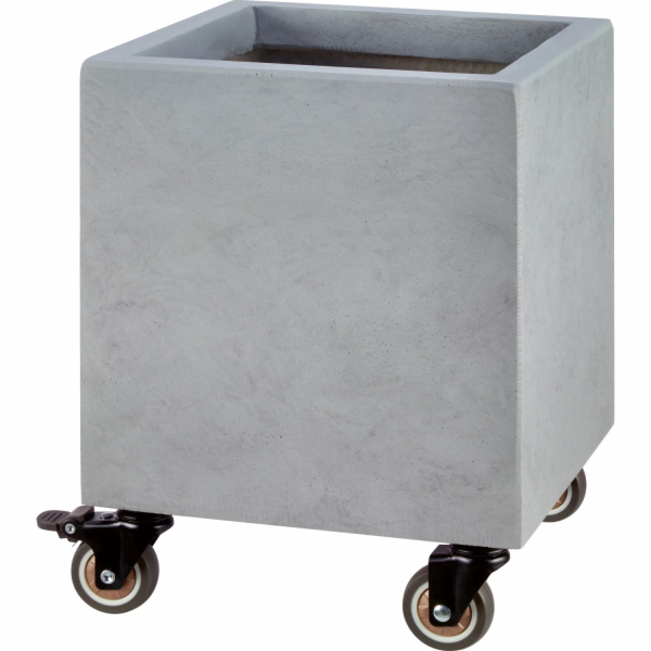 Sonstige Květináč s kolečky, šedý, 25 cm x 25 cm x 25,5 cm