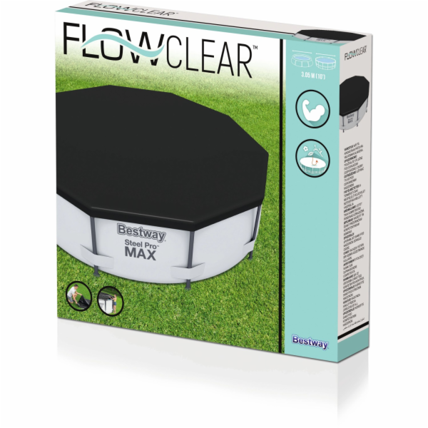 Bestway PVC kryt na bazén O 305 cm černý kulatý