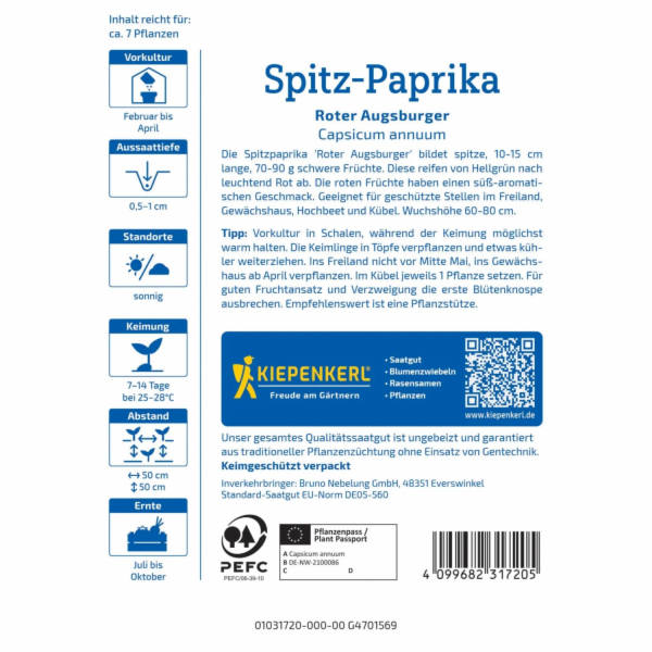 Kiepenkerl Paprika červená Augsburg