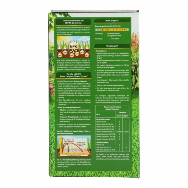 Compo Hnojivo Lawn pro dlouhodobou hnojivost Perfect 1,5 kg