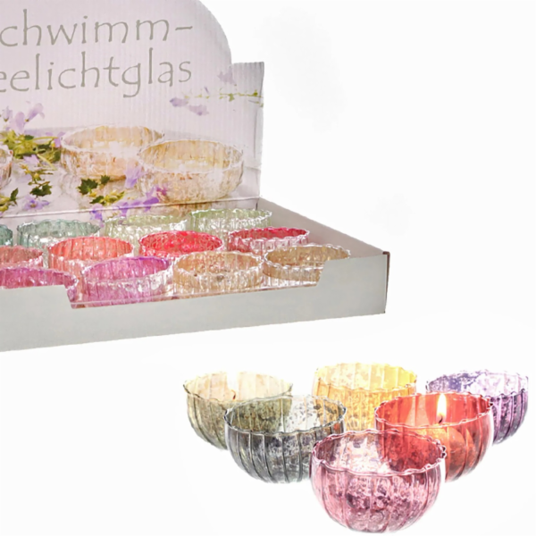 Sonstige Plovoucí svíčky na čajové svíčky, výběr barev, O...