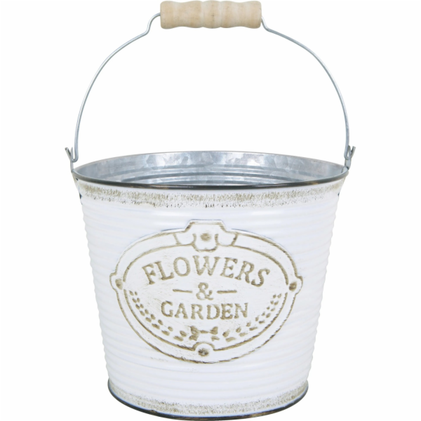 Sonstige Kovový květináč Flower & Garden, bílý, O 16,5 cm...