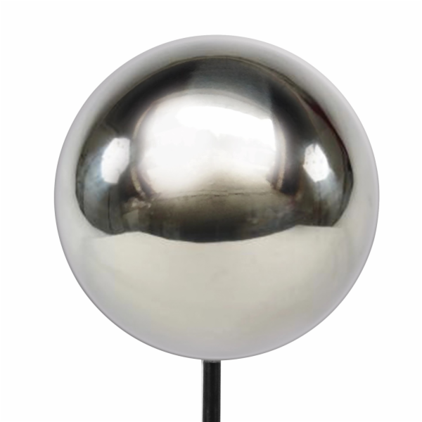 Sonstige Zahradní kůl s kuličkou z nerezové oceli, stříbr...