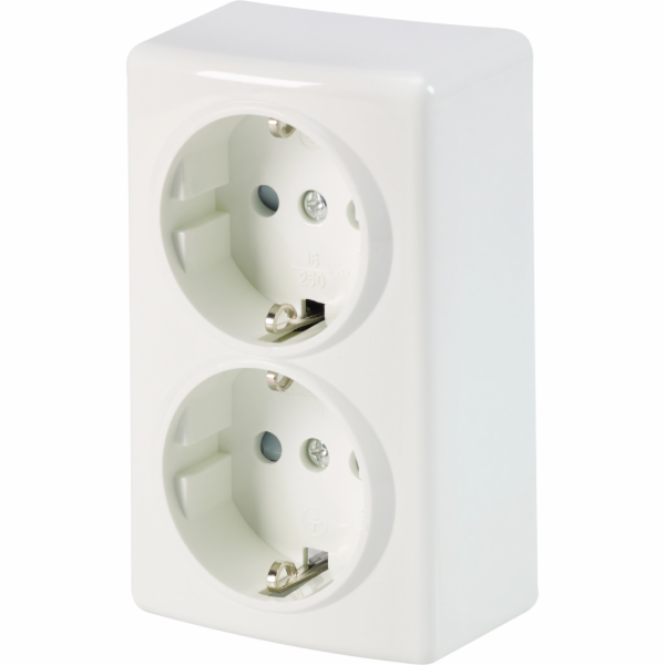 Sonstige Zásuvka, krémově bílá, 1 kus, 2 x 2pólová