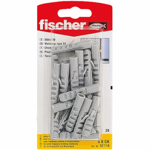 Fischer Rozpěrné hmoždinky S 8 GK (20 ks)