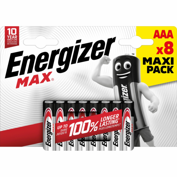 Energizer Alkalické baterie Max AAA Micro, 8 ks