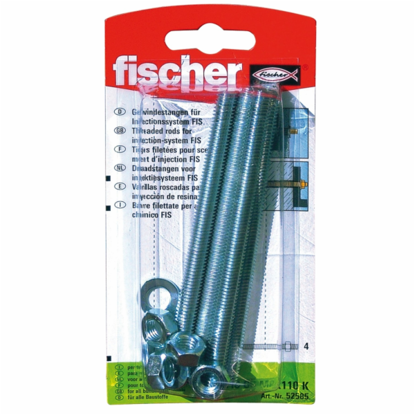Fischer Závitové kotvy Injection FIS GS M8 x 110 K (4 ks)
