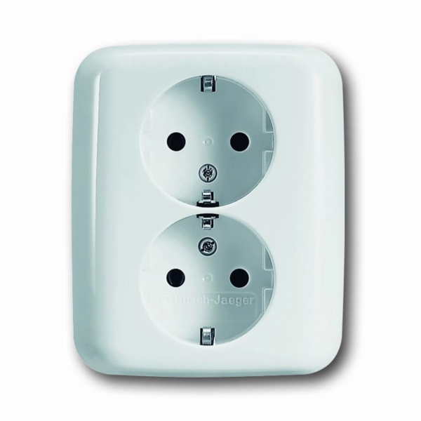 Busch-Jaeger Dvojitá zásuvka Reflex SI Alpine White
