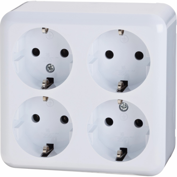Sonstige Naomítková čtyřcestná zásuvka, bílá