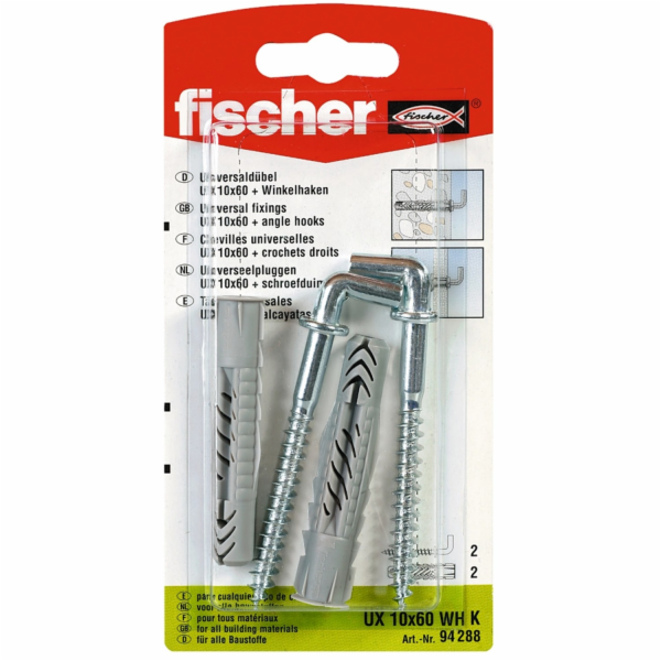 Fischer Univerzální hmoždinka UX 10 x 60 WH K (s okrajem)...