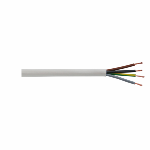 Sonstige Hadicový kabel H03VV-F 4 x 0,75 bílý 5 m