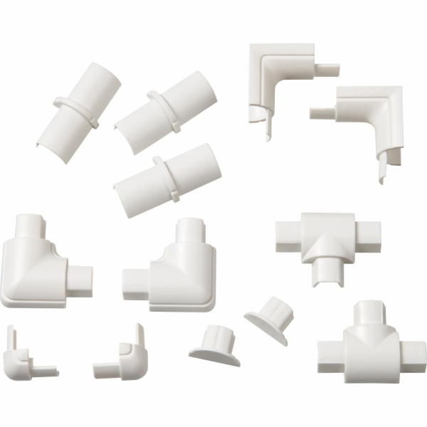 D-Line Sada příslušenství pro kabelové kanály , bílá, 13d...