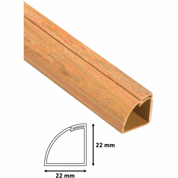 D-Line Kabelový kanál 22 mm x 22 mm s imitací dřeva a pra...