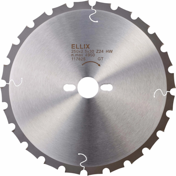 Ellix Pokosový pilový list HM na dřevo, O 250 mm, 24 zubů