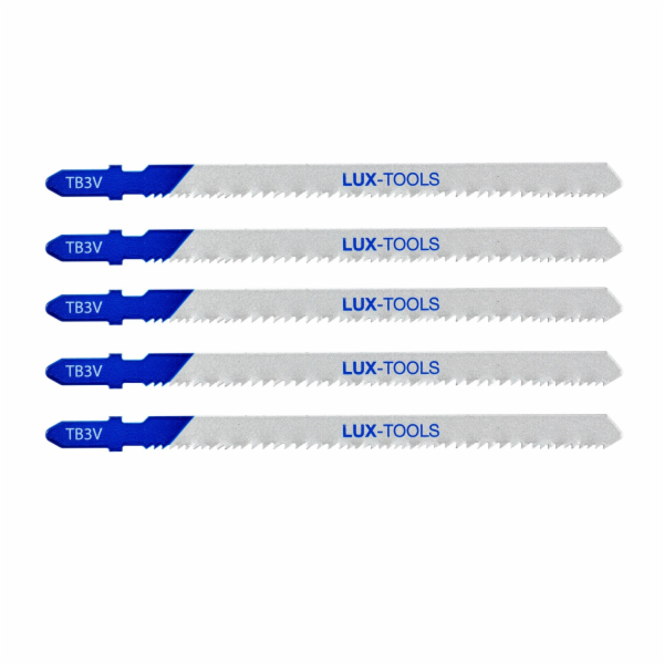 LUX-TOOLS Plátky do přímočaré pily Vario s T-stopkou, 5 kusů