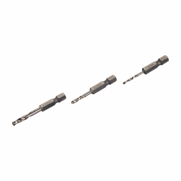 LUX-TOOLS Sada vrtáků do kovu , 6 stran, 2 mm, 3 mm a 4 mm