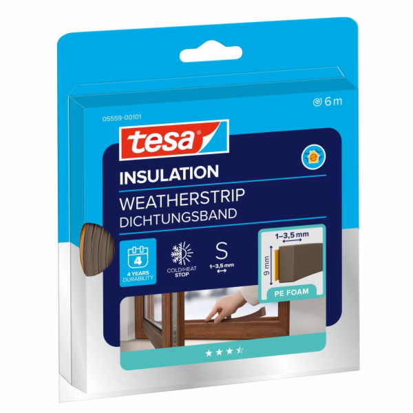 Tesa ® Izolační těsnicí páska I-profil pěnová hnědá 6 m
