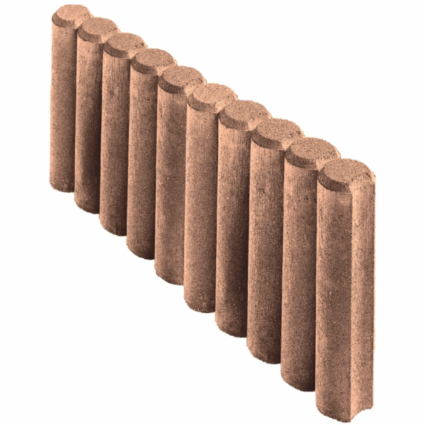Kann Kulatá palisádová hrana hnědá 50 cm x 25 cm x 6 cm