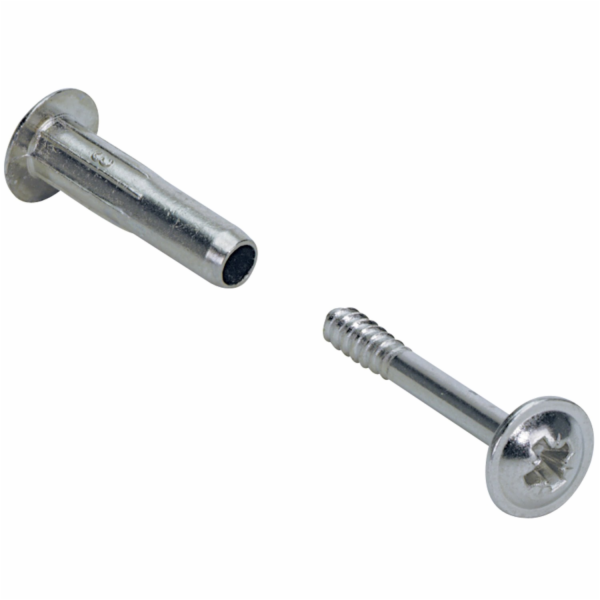Hettich Spojovací šroub M4 28 mm - 38 mm poniklovaný 10 ks.