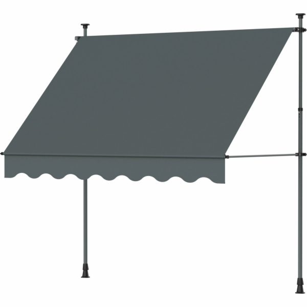 Markýza s úchyty 2,95 m x 1,5 m antracitová