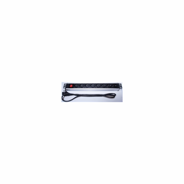 PremiumCord 19" PDU, 1.5U, 8x230V, 2m kabel Euro, vypínač