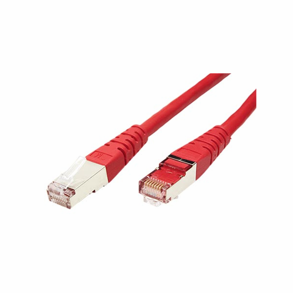 Patchkabel S/FTP,Cat6,2xRJ45, 3m červený