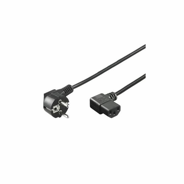 Síťový kabel 220V k PC, 2m 90°