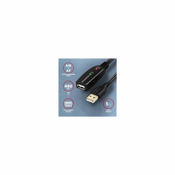 AXAGON ADR-205, USB 2.0 A-M -> A-F aktivní prodlužovací /...