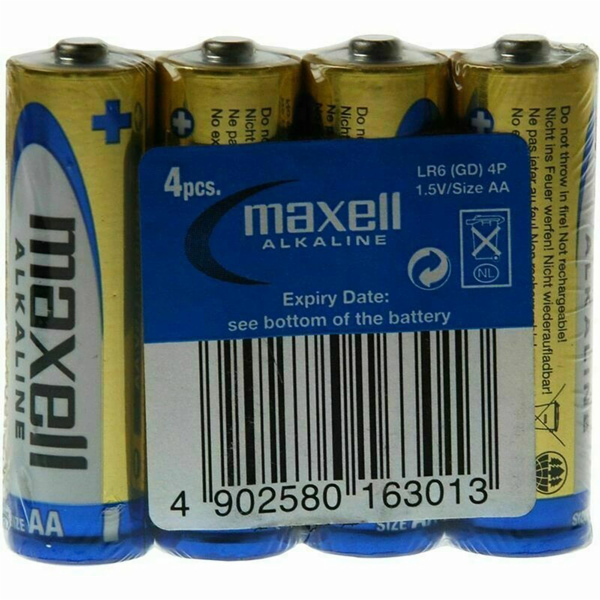 baterie Maxell 1,5  AA  4-pack  folie/Ma