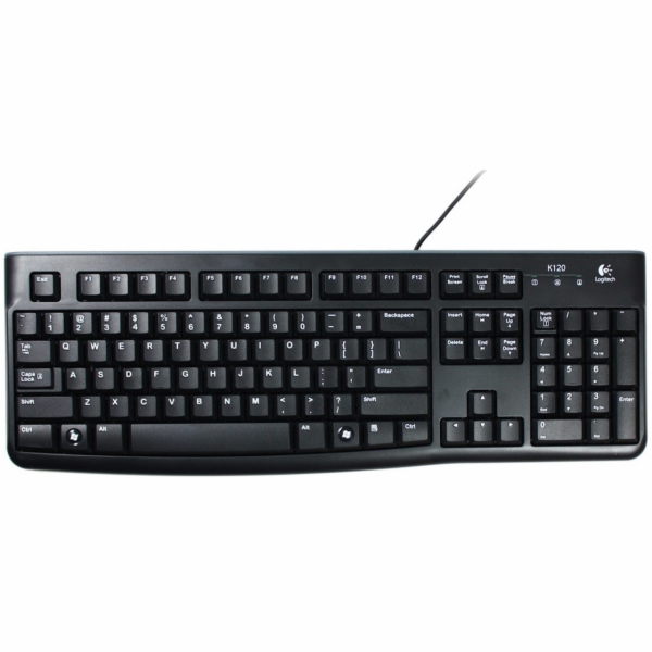 Logitech K120/Drátová USB/US layout/Černá
