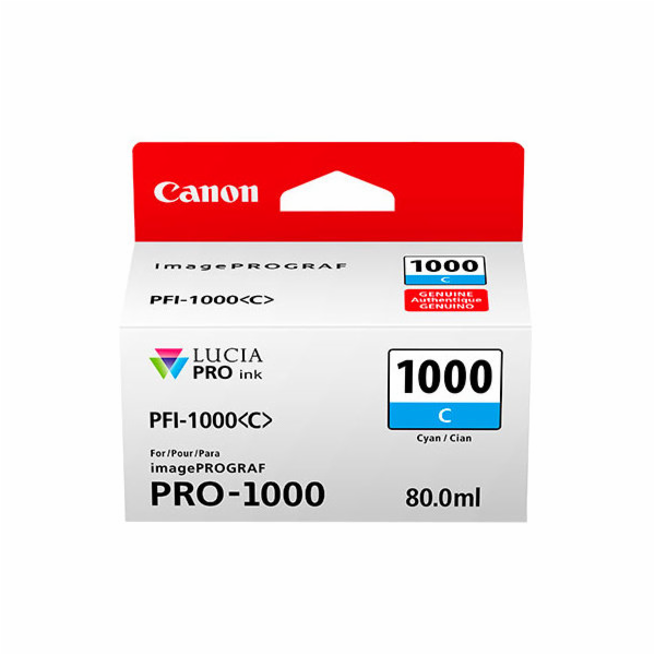 Canon CARTRIDGE PFI-1000C azurová pro ImagePROGRAF PRO-10...