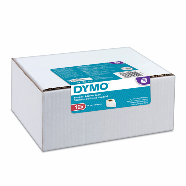Dymo 2093091  papírové štítky bílé  89mm
