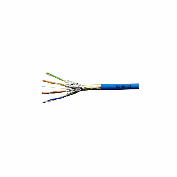 Kabel F/FTP Cat.6a 500 MHz 4x2xAWG23, LS0H modrý, Dca, 500m