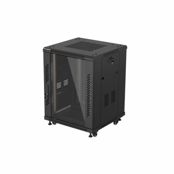 LANBERG INSTALAČNÍ RACK 19" 15U 600X600 ČERNÉ SKLENĚNÉ DV...