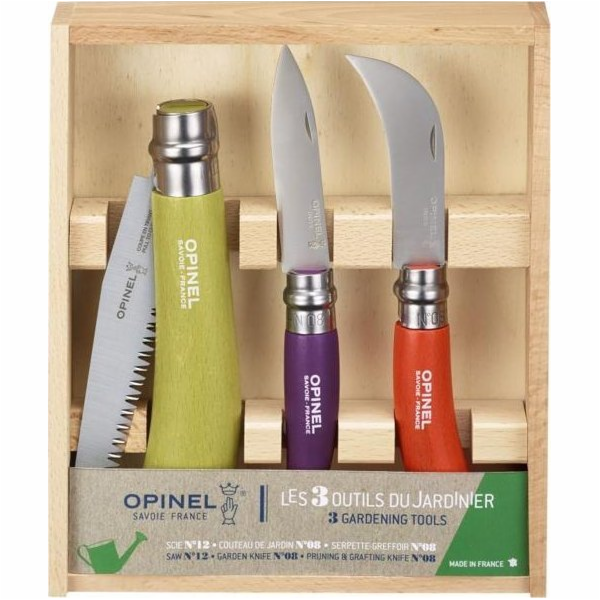 Opinel zahradnický set nozu 3-dílný vícebarevný