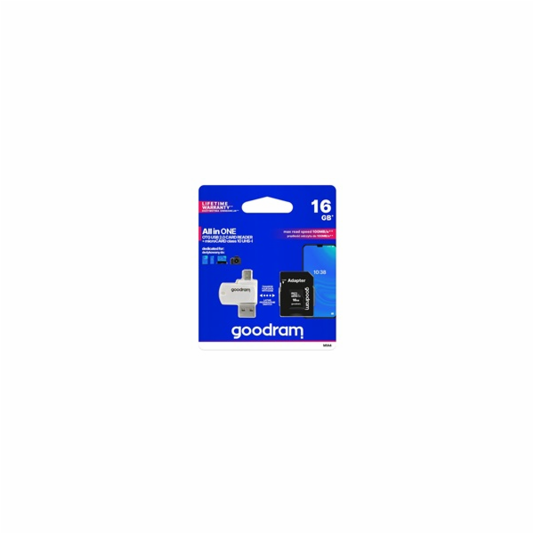 GOODRAM microSDHC karta 16GB M1A4 All-in-one (R:100/W:10 ...