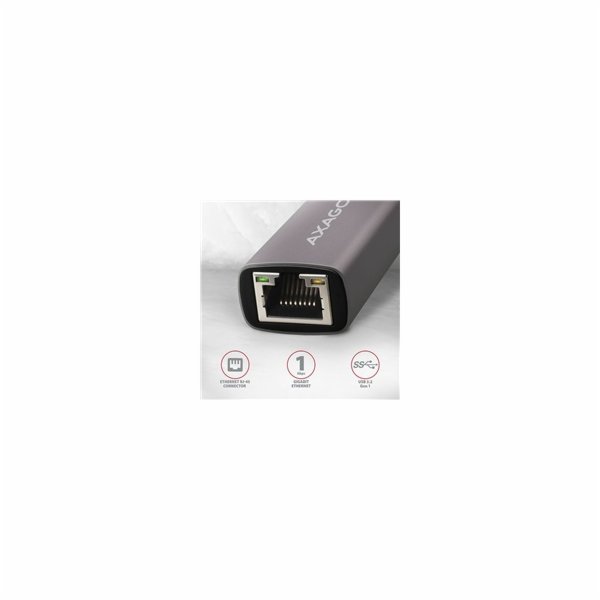 AXAGON ADE-TRC, USB-C 3.2 Gen 1 - Gigabit Ethernet síťová...