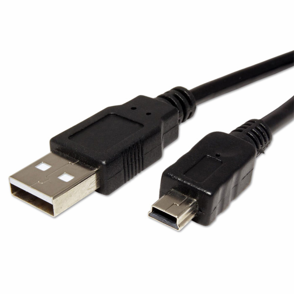 Logo kabelu USB USB-A – miniUSB 3 m šedý (10223)
