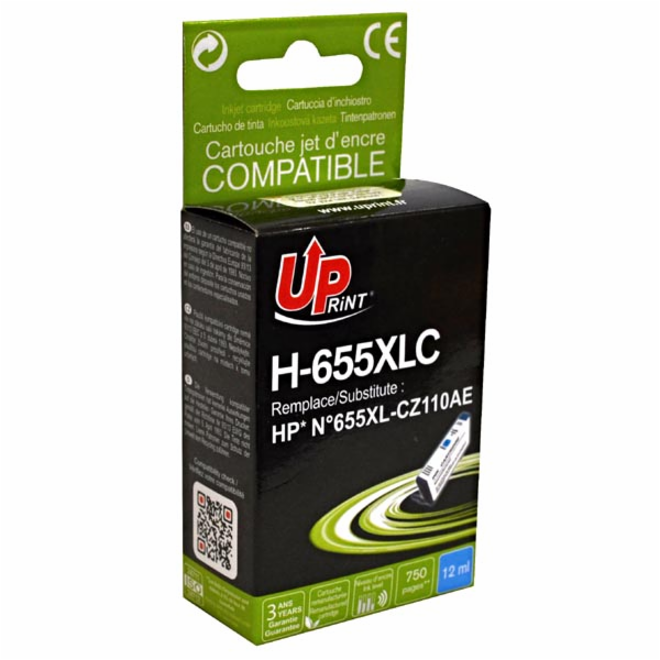 Inkoust UPrint H-655XLC / CZ110AE (azurový)