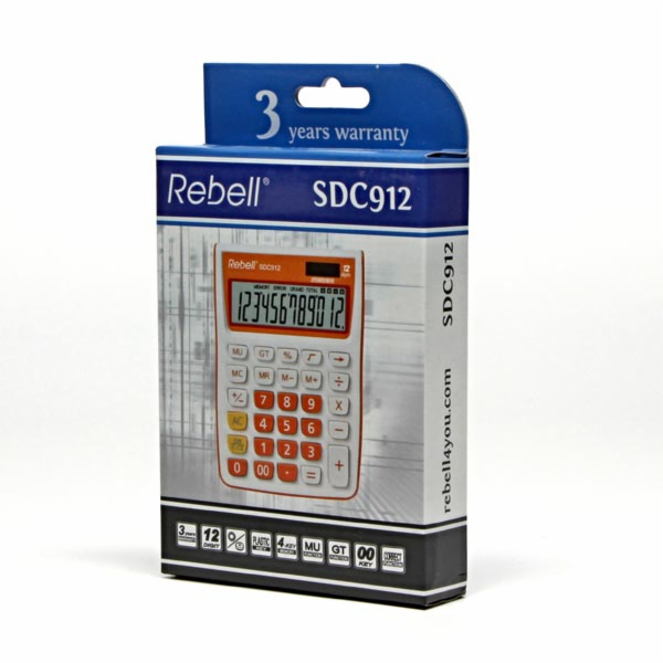 Kalkulačka Rebell SDC 912 OR