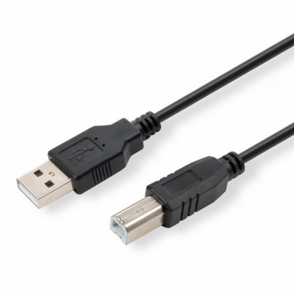 Logo kabelu USB USB-A – USB-B 5 m šedý (24120)