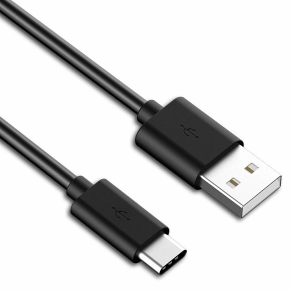 Kabel USB Logo USB-A - USB-C 1 m Černý