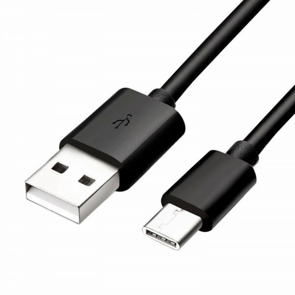 Kabel USB Logo USB-A - USB-C 1 m Černý